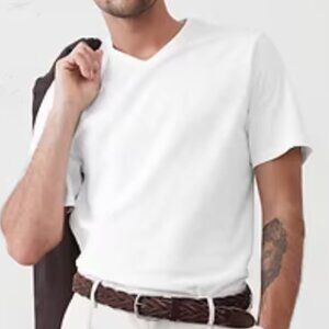 Brand New - Banana Republic Mens Midweight Cotton T-Shirt Large Tall - White